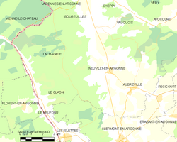 Map commune FR insee code 55383